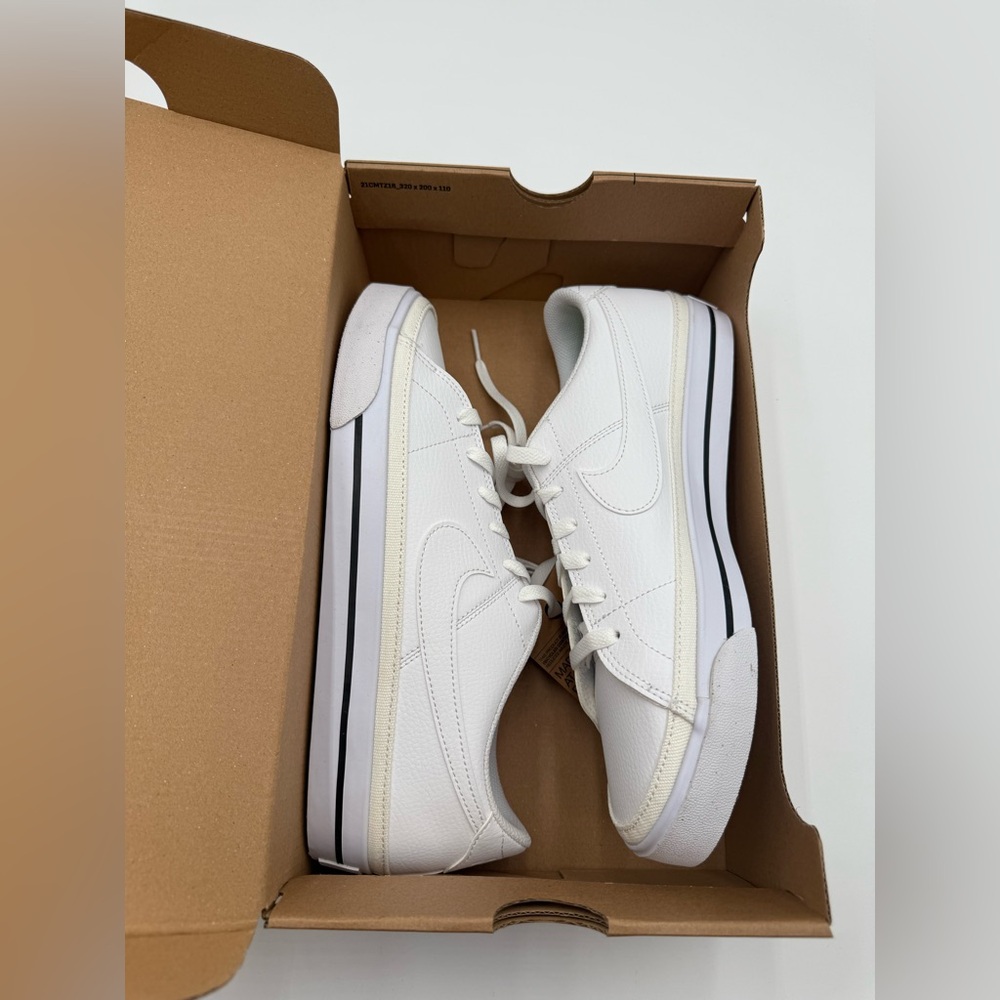 Women’s Nike Court Legacy Next Nature Shoes (White/Black/Volt/White), Sz 11